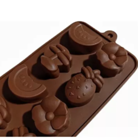 Molde Frutas Y Flores Chocolate