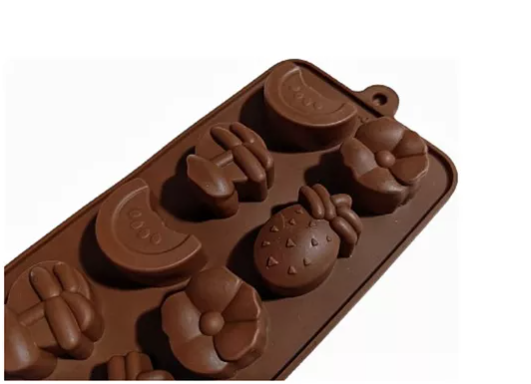 Molde Frutas Y Flores Chocolate