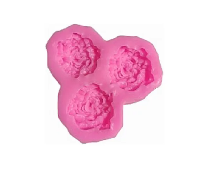 Molde Rosas Mini Silicona X 3 Cavidades