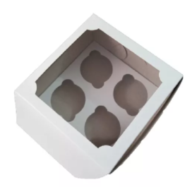 Cajas Blancas Cupcakes X 4 Paquete X 5 Unidades