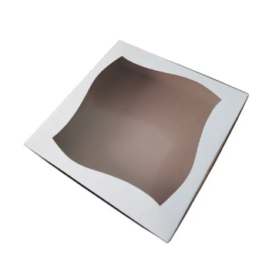 Cajas Blancas 24x24x6 Para Pie Con Ventana