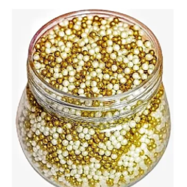 Sprinkles Grageas Dulces Navidad #2 Doradas Y Blancas X 125