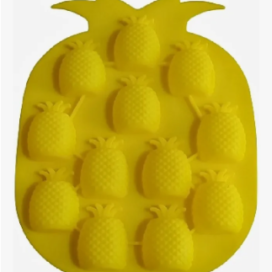 Molde Piñas X 12 Cavidades Silicona Chocolate Fondant Amarillo