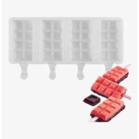 Molde Paleta Barra Chocolatina Horneable Chocolates Postres Blanco