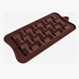 Molde Silicona Barra Chocolate Techitos Marrón