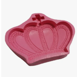 Molde Corona Rey En Silicona Fondant Mazapán Chocolate Rosa
