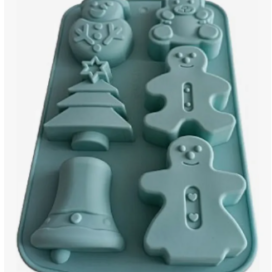 Molde Silicona Figuras Navideñas Verde Claro
