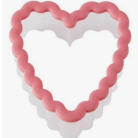 Cortador Galletas Fondant Wilton Corazón Ondulado Rosa