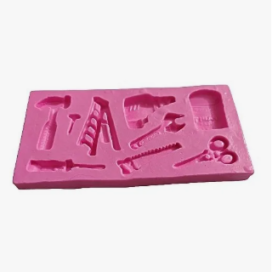 Molde Silicona Herramientas Fondant Chocolate Rosa