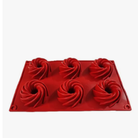 Molde Silicona Espiral X 6 Cavidades
