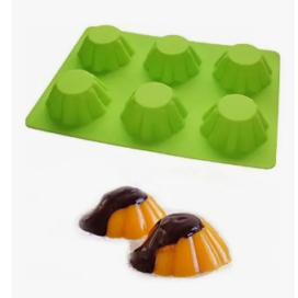 Molde Silicona Cupcakes Flor X 6 Cavidades