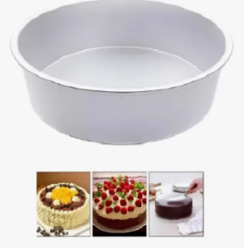 Moldes De Aluminio Para Tortas Molde Queque Molde Torta 26cm Color Gris