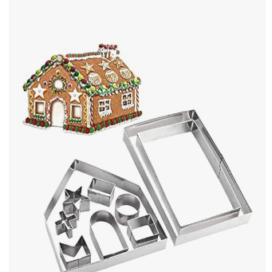 Cortador Galletas Fondant Metálico Casa De Gengibre 3d