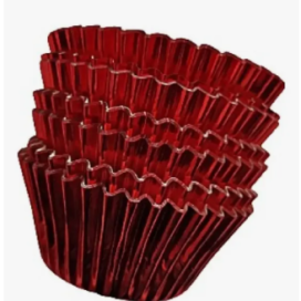 Capacillos Rojos Metalizados Cupcakes Número 5