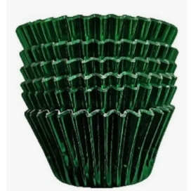 Capacillos Verdes Metalizados Cupcakes Número 5