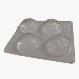 Molde Acetato Media Esfera Geométrica 6.5 Cms De Diámetro