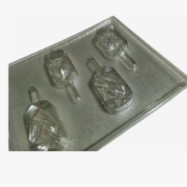 Molde Acetato Paleta X 4 Cavidades Forma Geométrica