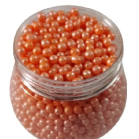 Perlas Comestibles Dulces Color Salmón #4 X 125 Grs