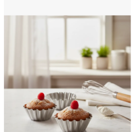Moldes Metálicos Cupcakes Muffins Tortas X 4 Unidades
