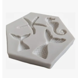 Molde Silicona Mini Figuras Marinas Colas De Sirena