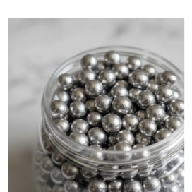 Perlas Dulces Comestibles Plateadas #5 X 125 Grs