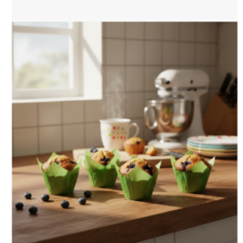 Capacillos Tulipán Verde Manzana Cupcakes X 50 Unidades