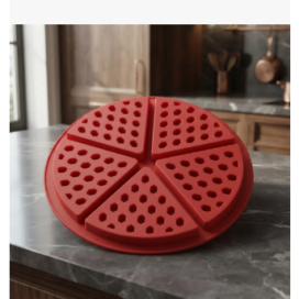 Molde Silicona Waffles Redondo 5 Cavidades
