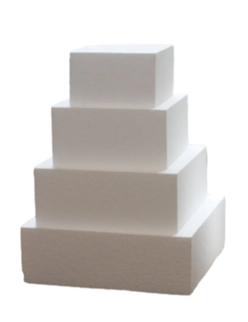 Dummy De Icopor Para Tortas Falsas Cuadrado 20 Cms - Image 3