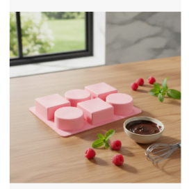 Molde Silicona Postres Tortas Gelatinas Y Más X 6 Cavidades