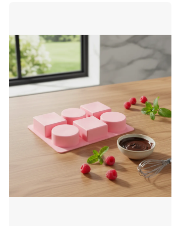 Molde Silicona Postres Tortas Gelatinas Y Más X 6 Cavidades