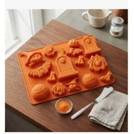 Molde Silicona Halloween Figuras Surtidas X 15 Cavidades