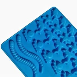 Molde silicona de gusanos y animales de mar
