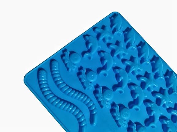 Molde silicona de gusanos y animales de mar