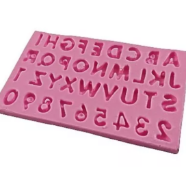Molde Silicona Letras Y Números Pequeños