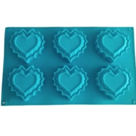 Molde Corazones Rizados
