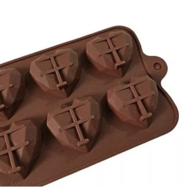 Molde Corazones Geométricos