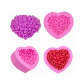 Molde Corazón De Rosas